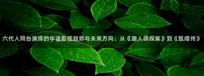 理论电影西瓜：六代人同台演绎的华语影视趋势与未来方向：从《唐人街探案》到《甄嬛传》
